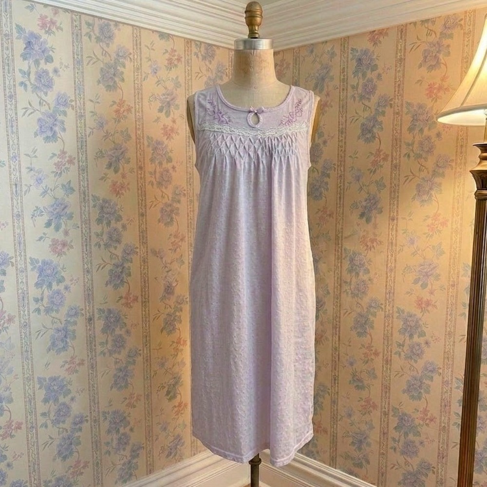 Nightgown Dress sleeveless Coquette Girly Cotton SMALL Soft Girl
